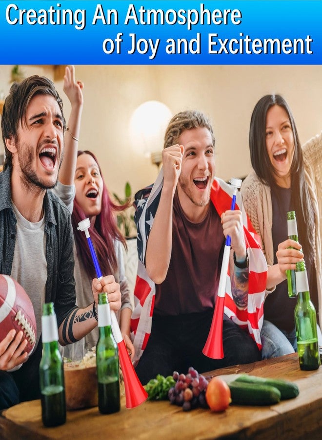 Ouffun Collapsible Stadium Horn Noise Maker 24 Inch Vuvuzela Stadium Blower Plastic Trumpet Blow Horns Noisemakers for Sporting Events Graduation Games School Sports Party Supplies Favors Accessories - Image 4
